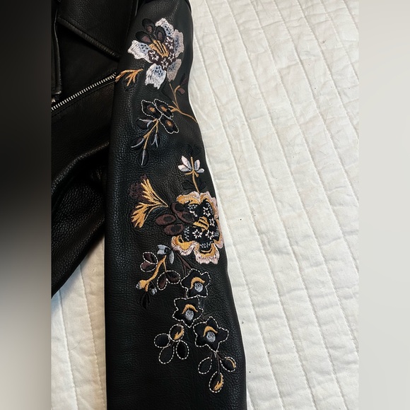 A.L.C. Benson Embroidered Leather Jacket - Picture 4 of 9